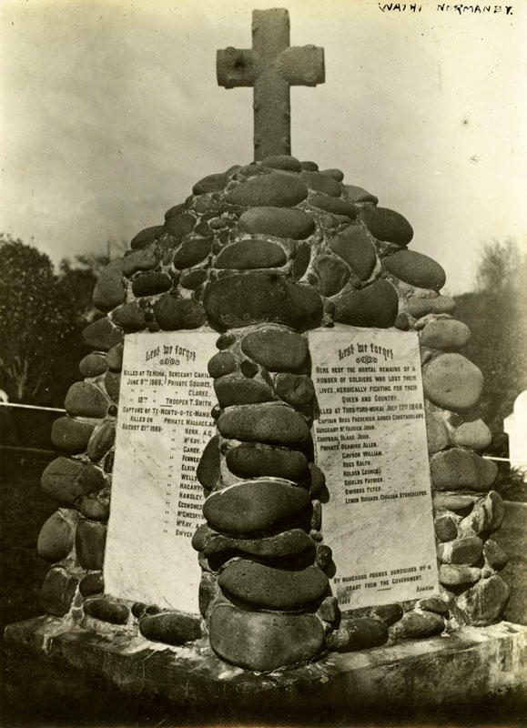 Taranaki Land Wars memorial near Camp Waihi Puke Ariki
