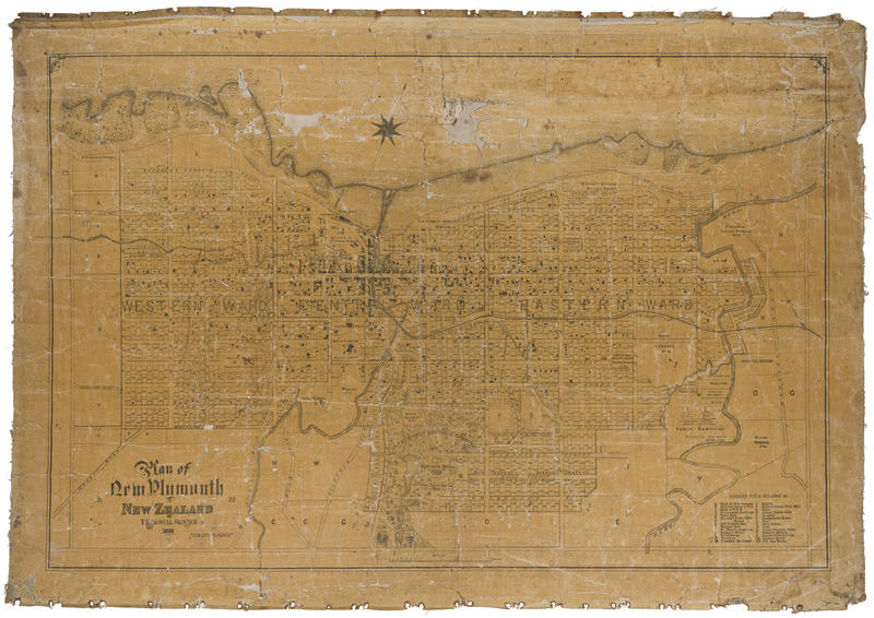 Plan of New Plymouth in New Zealand [map] Puke Ariki