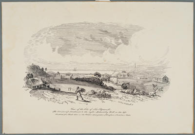 "View of the site of New Plymouth"; 1842; A66.760