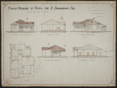 Residence at Patea for D. Cunningham [plan]