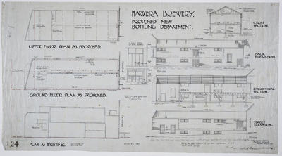Hawera Brewery Proposed New Bottling Department [plan]; 1929; ARC2004-1011