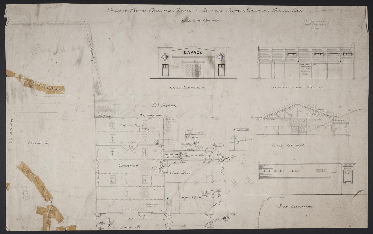 Motor Garage Victoria St. for James & Gillman Motors Ltd. [plan] Puke