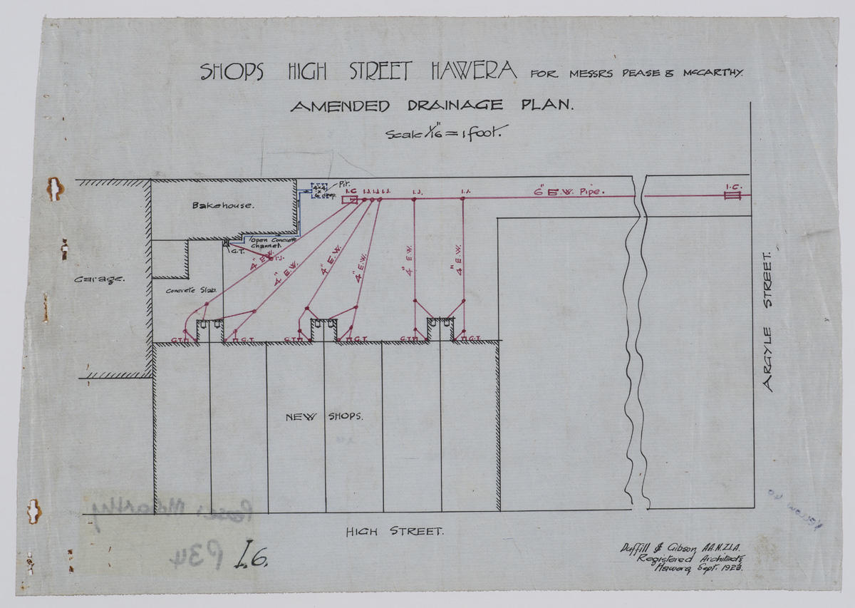 Pease and McCarthy Shops [plans] Puke Ariki